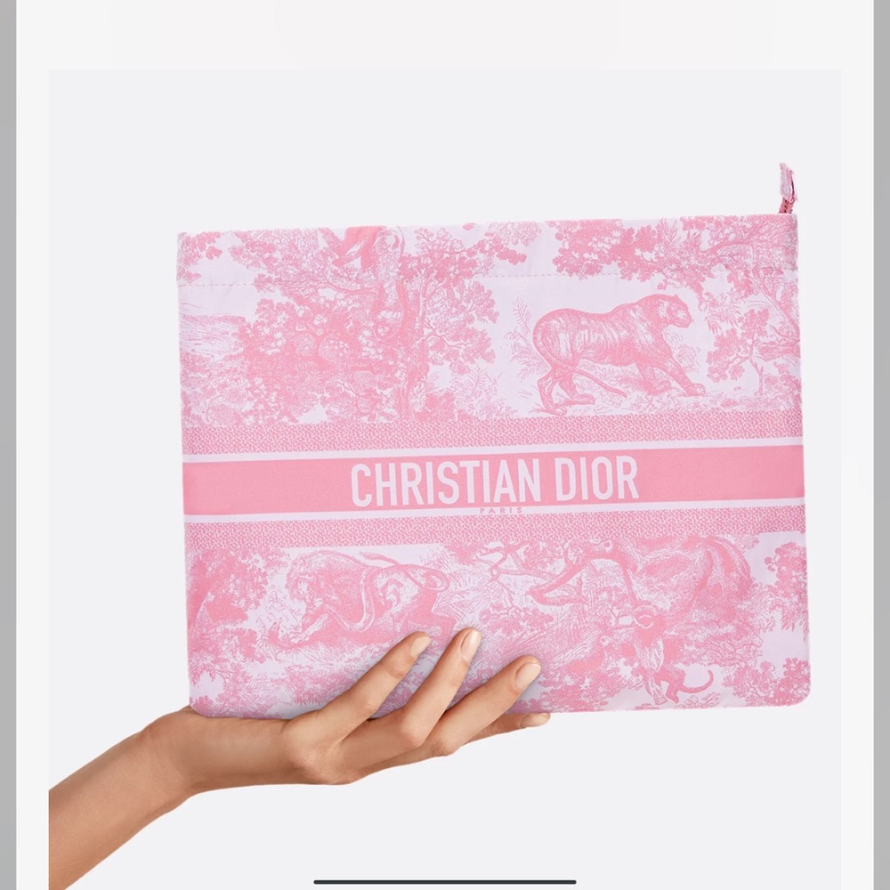 Dior Pink Toile de Jouy Clutch